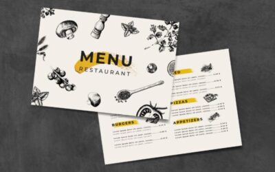 tlac menu a jedalnych listkov